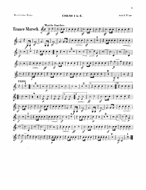Horn 1, 2 (E), 1, 2 (C)