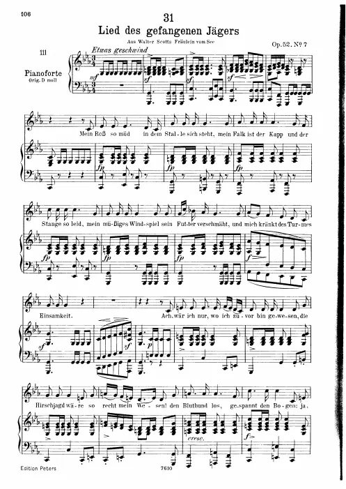 Complete Score (Low voice, transposed to )