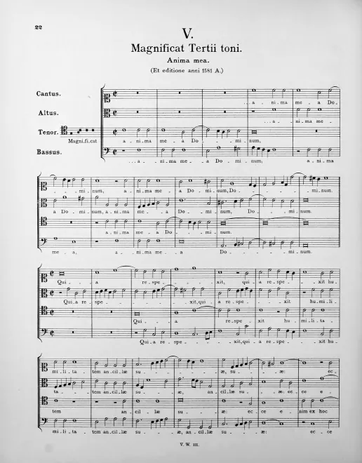 Magnificat Tertii toni (odd verses)