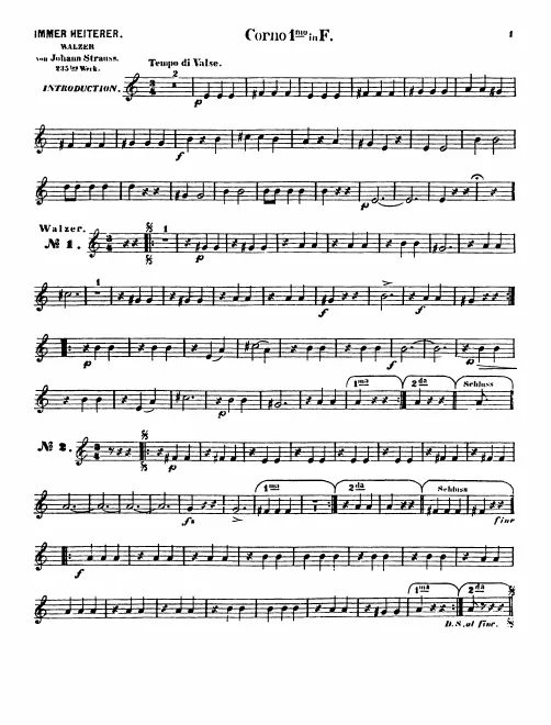 Horn 1, 2, 3, 4 (F)