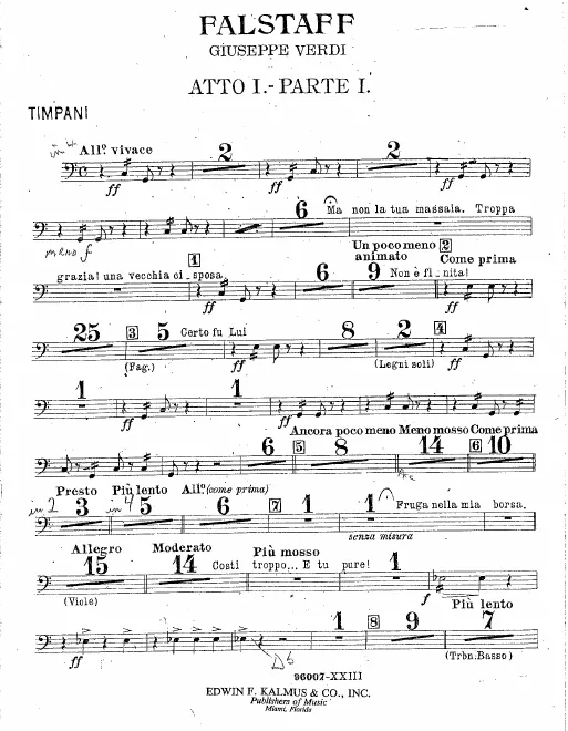 Timpani, Percussion (Bass Drum/Cymbals/Triangle, Bell (F, offstage))