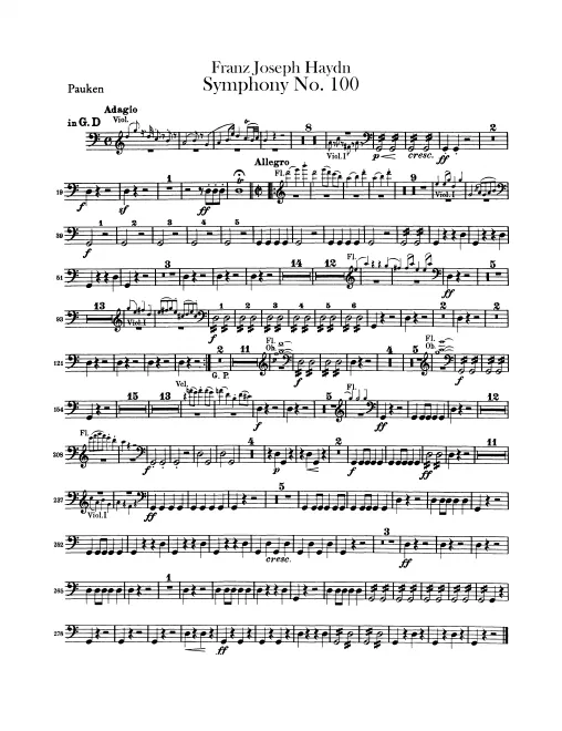 Timpani, Cymbals, Bass Drum, Triangle