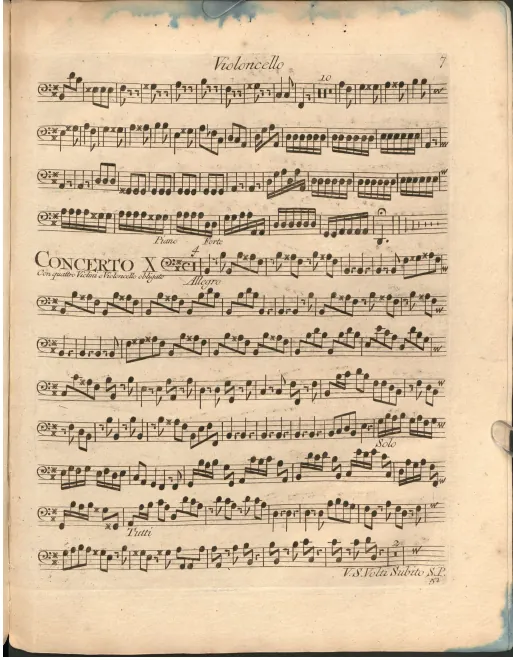 Cellos (solo and ripieno)