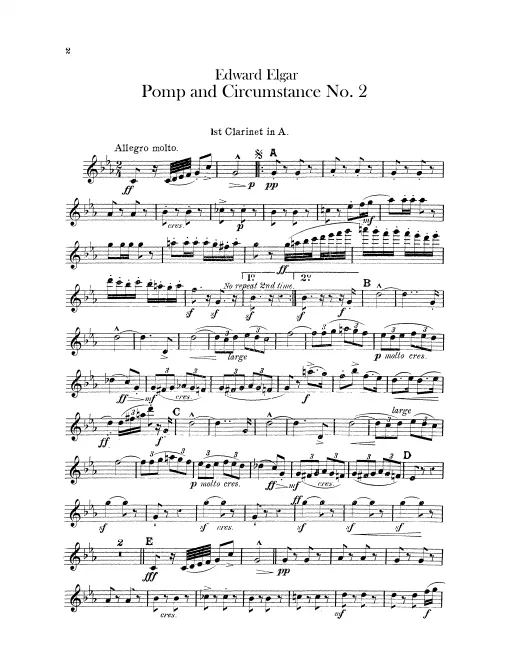 Clarinet 1, 2 (A), Bass Clarinet (A)