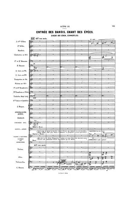 Sc.3: Entrée e Danois, Chant des Épées, Scène