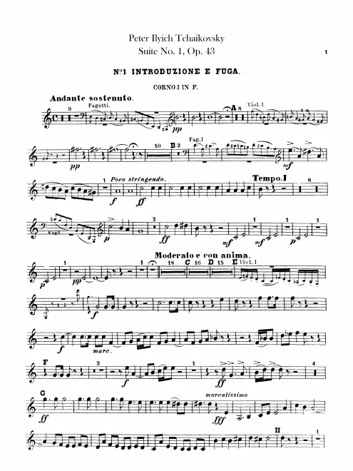 Horn 1, 2, 3, 4 (F)