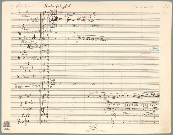 Movement I. Draft. (BSB Mus. MS 22734)