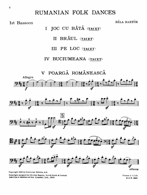 Bassoon 1, 2
