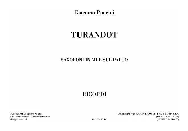 Alto Saxophone (E)
