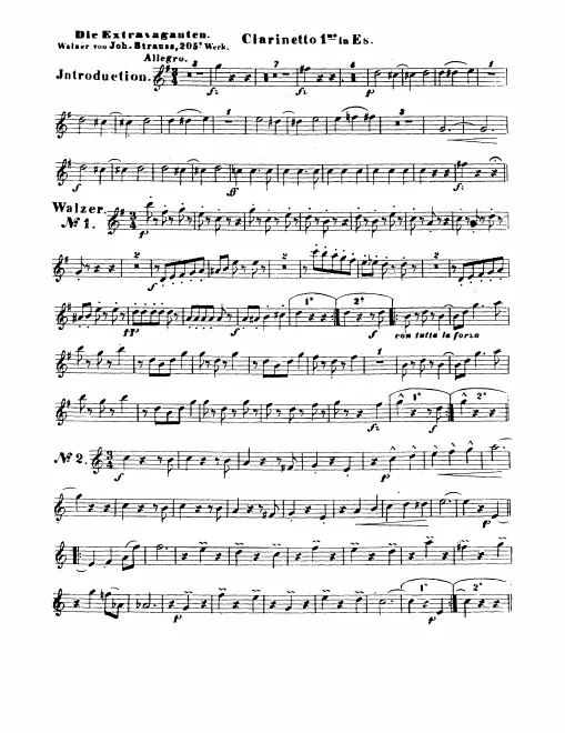 Clarinet 1 (E), 2 (B)