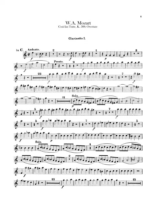 Clarinet 1, 2 (C)