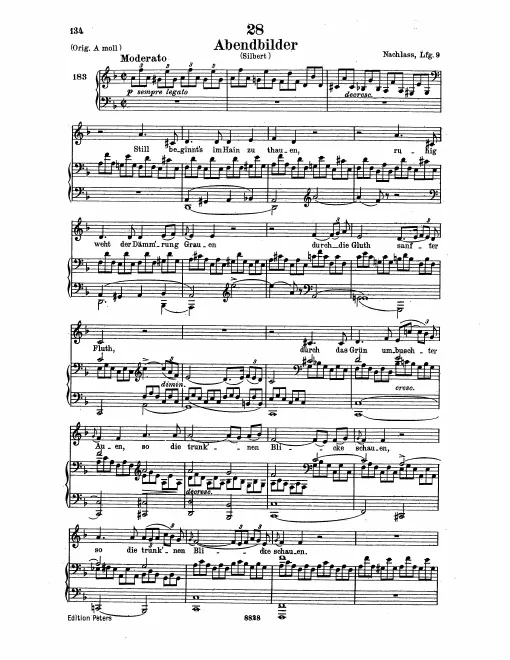 Complete Score (Low Voice, transposed to )