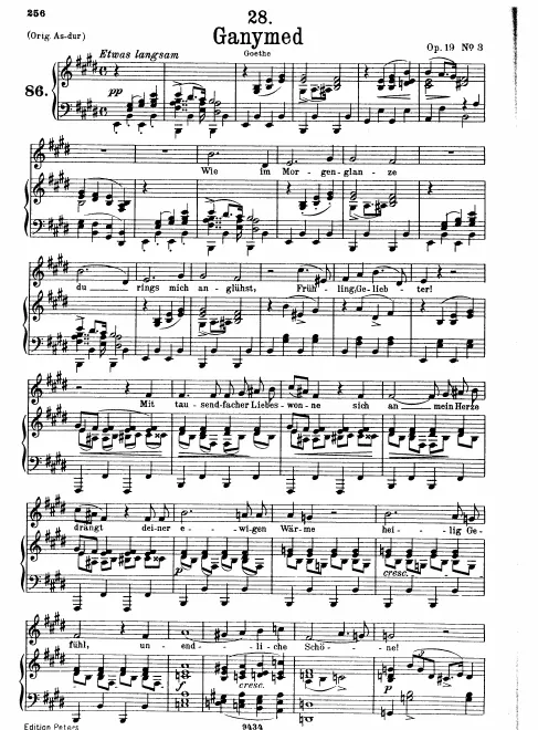 Complete Score (low voice, transposed to )