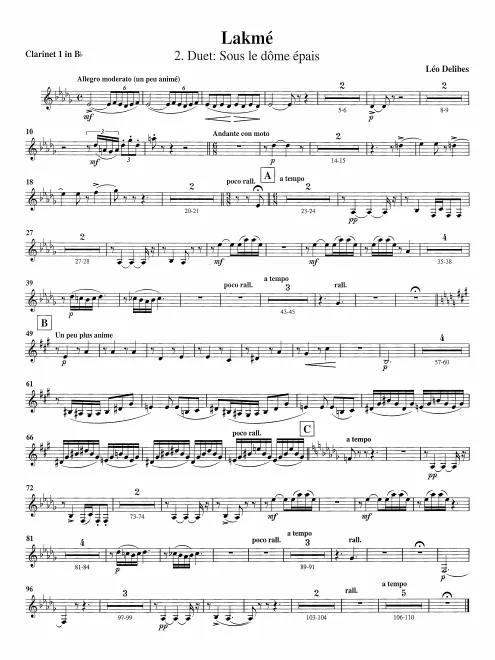Clarinet 1, 2 (B)