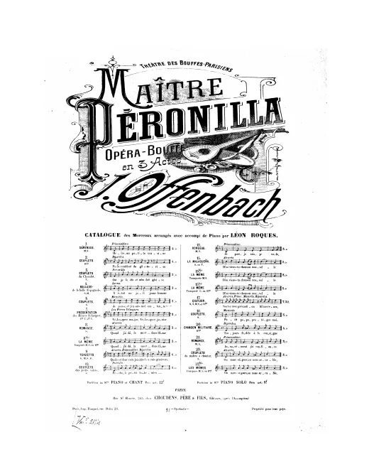 No.1, Sérénade: "Hélas ma petite cousine"
