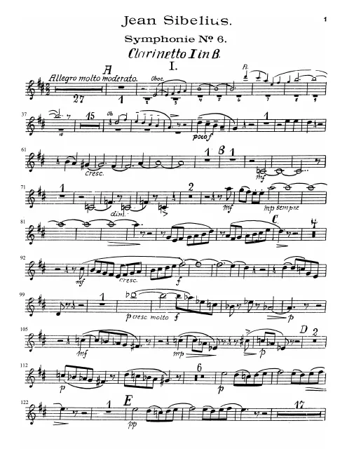Clarinet 1 (B♭)