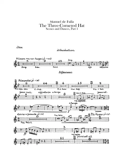Oboe 1, 2 (2nd also English Horn)