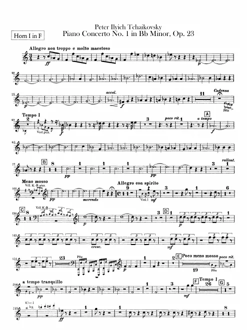 Horn 1, 2, 3, 4 (F)