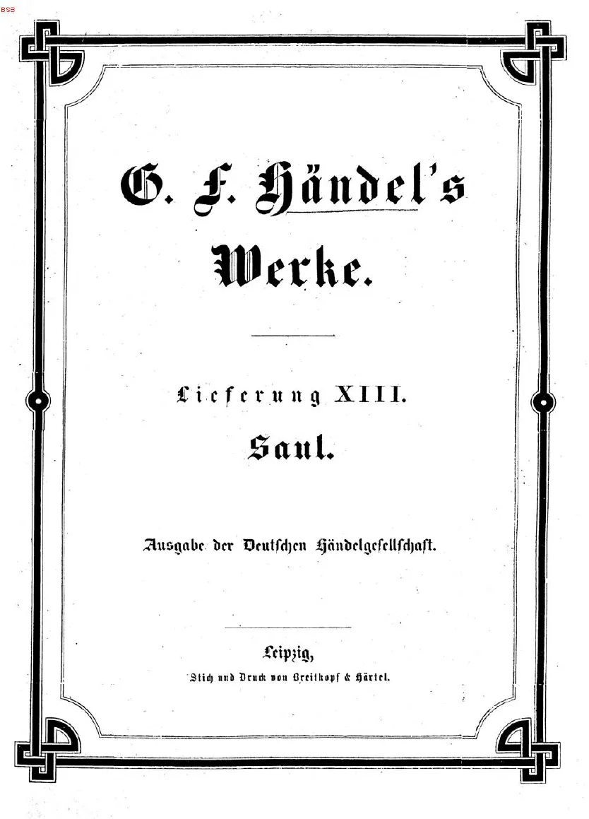 13. Saul: Oratorium (1862)