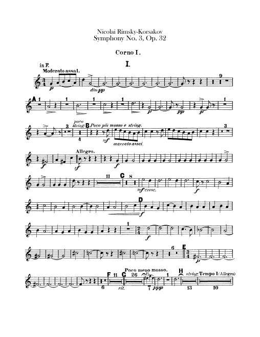 Horn 1, 2, 3, 4 (F, E)