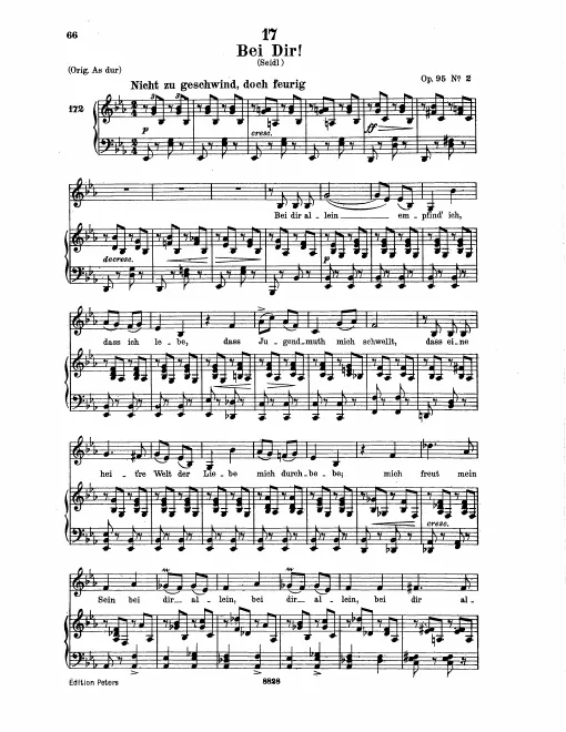 Complete Score (Low Voice, transposed to E♭ major)