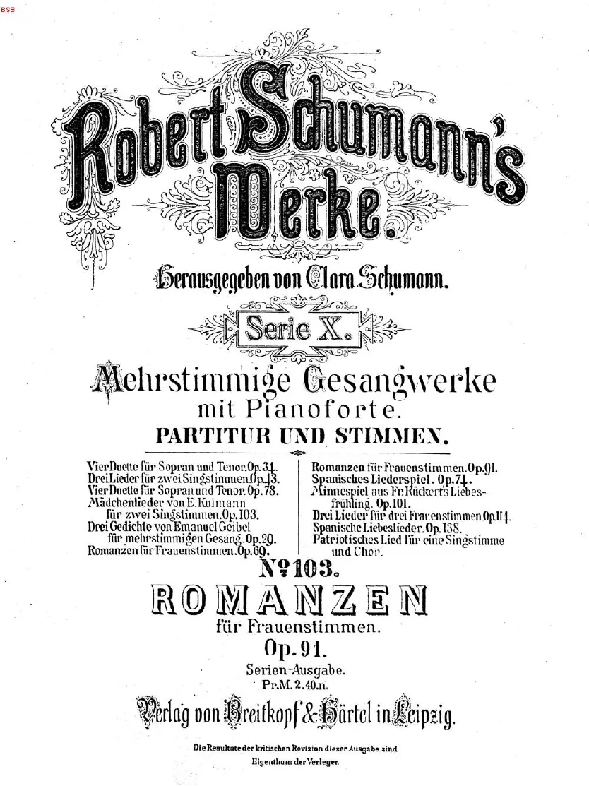 Complete Score (Op. 91 No. 1 = No. 7 in the 2-volume series)