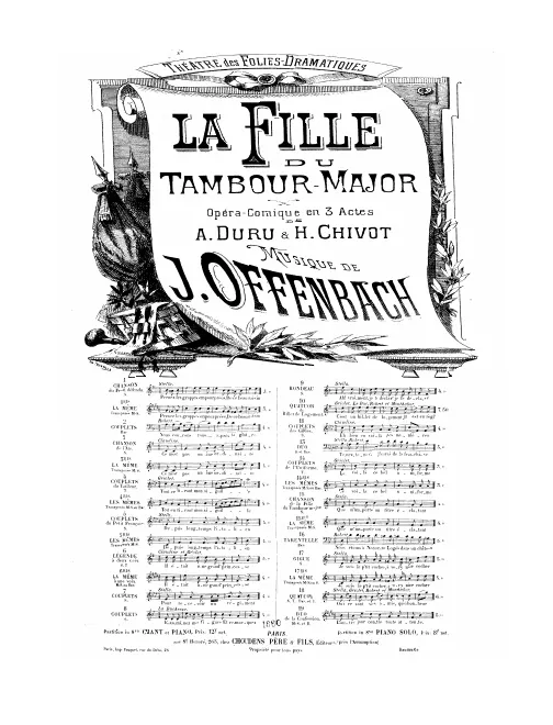 No.8, Couplets: "Examinez ma figure" (Act II, No.8)