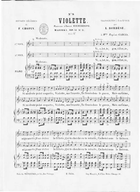 8. Violette (Mazurka, Op.50 No.2)