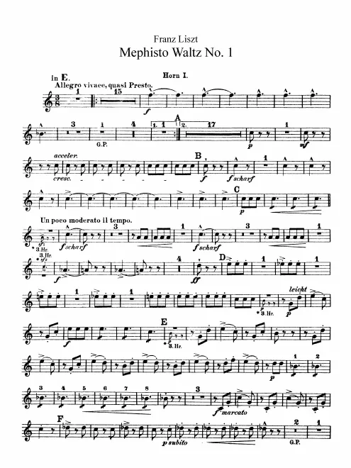 Horn 1, 2, 3, 4 (E, F)