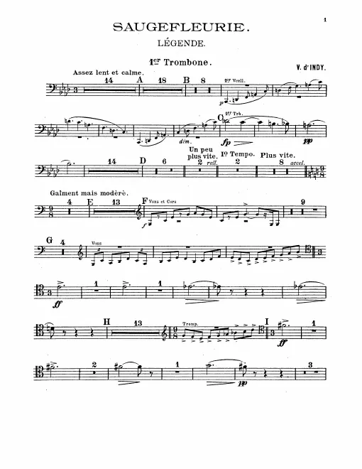 Trombone 1, 2, 3, Tuba