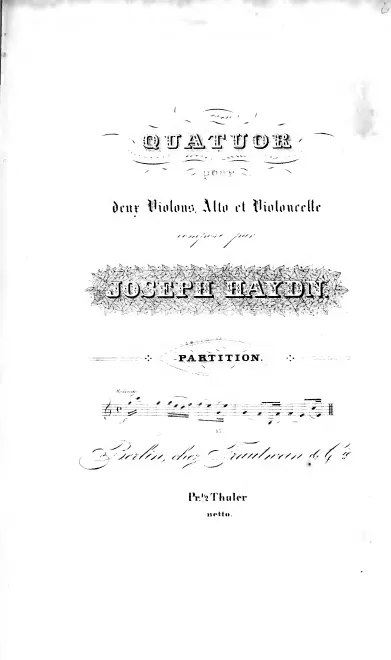 1. Quartet in , Hob.III:19
