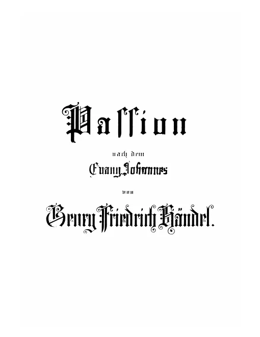 9. Passion nach dem Evang. Johannes (1860)