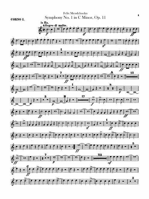 Horn 1, 2 (E/C)