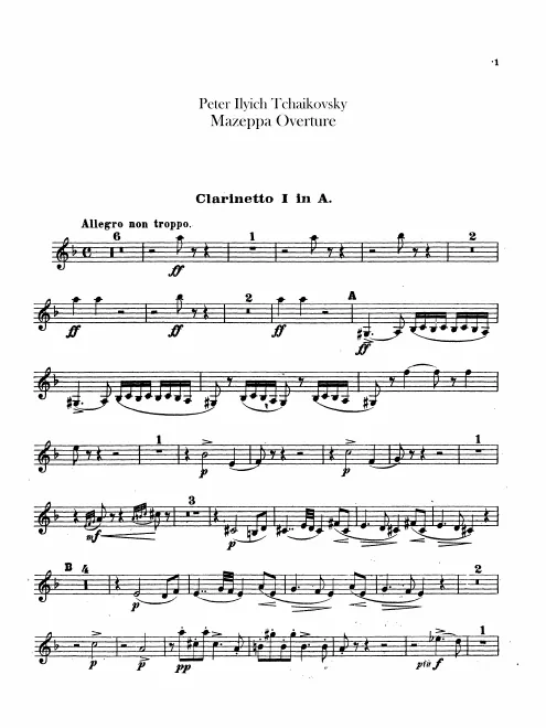 Clarinet 1, 2 (A)