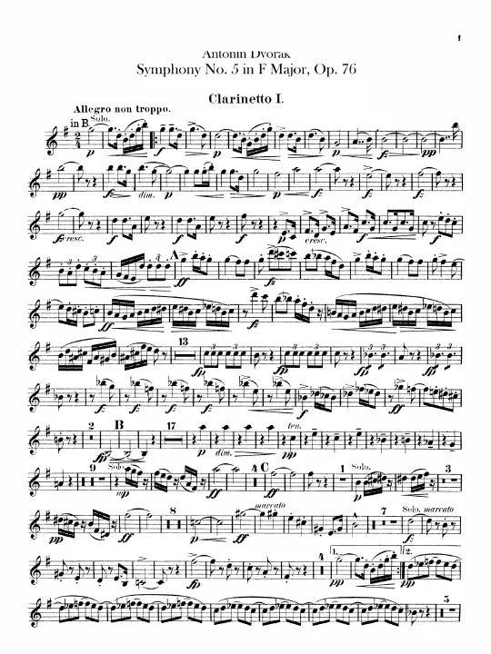 Clarinets 1/Bass Clarinet, 2 (B, A)
