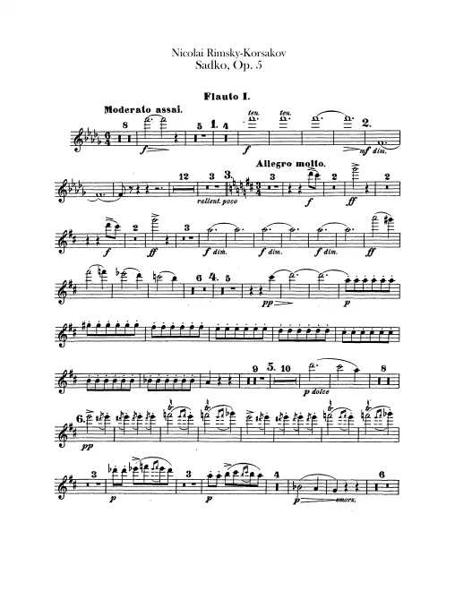 Flute 1, 2, Piccolo