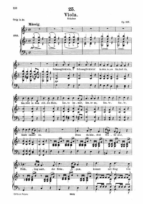 Complete Score (Medium Voice, transposed to )
