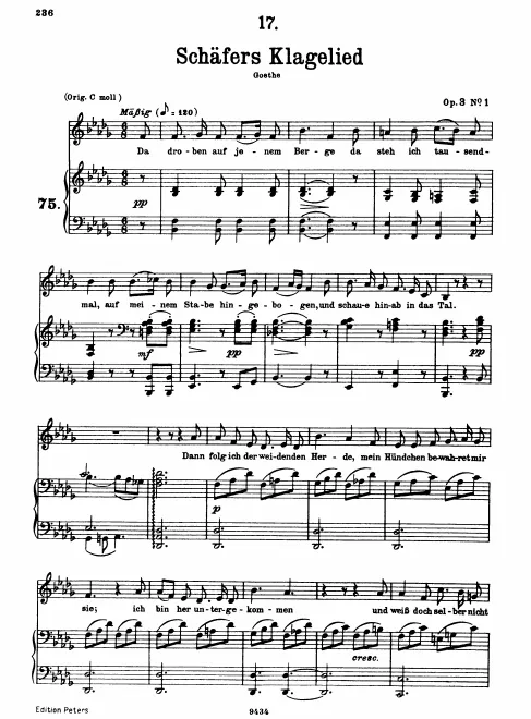 Complete Score (Medium/low voice, transposed to )
