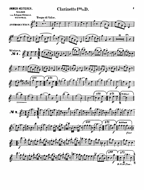 Clarinet 1 (D), 2 (A)