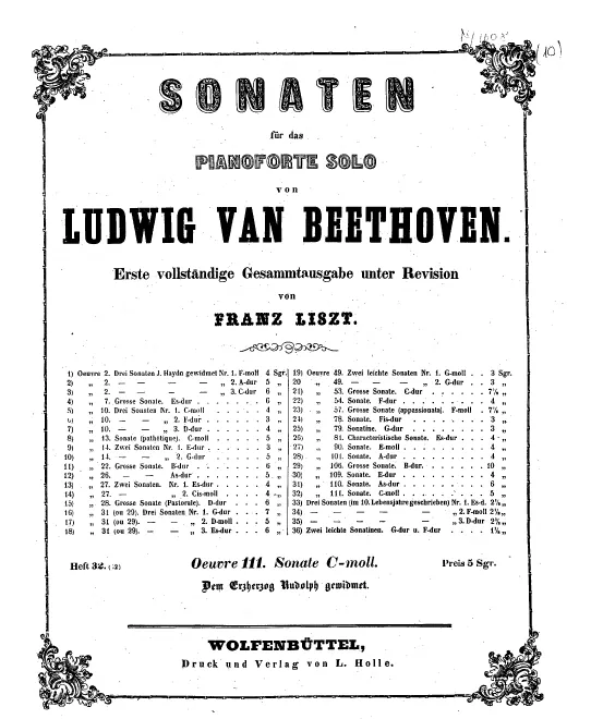 Heft 32. Piano Sonata No.32, Op.111