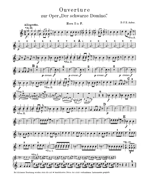 Horn 1, 2 (F), 3, 4 (E♭)