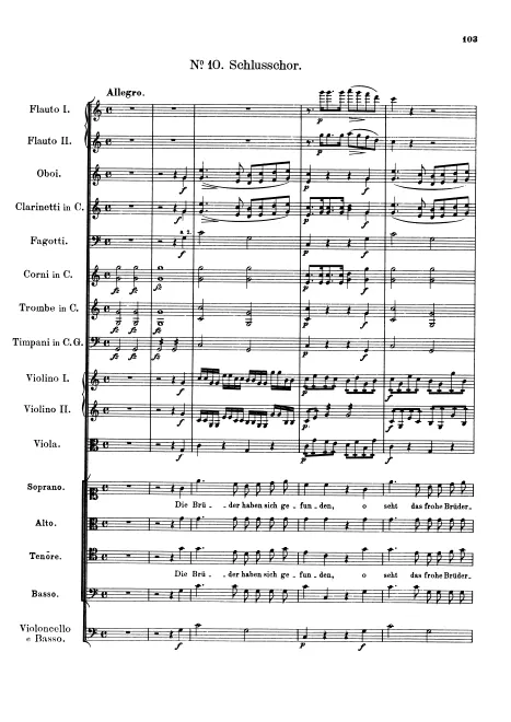 10. Final Chorus. "Die Brüder haben sich gefunden"