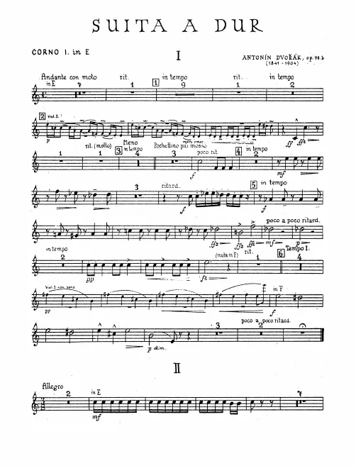 Horn 1, 2, 3, 4, (E, F)