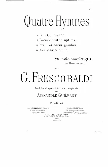 26. Frescobaldi: 4 Hymnes