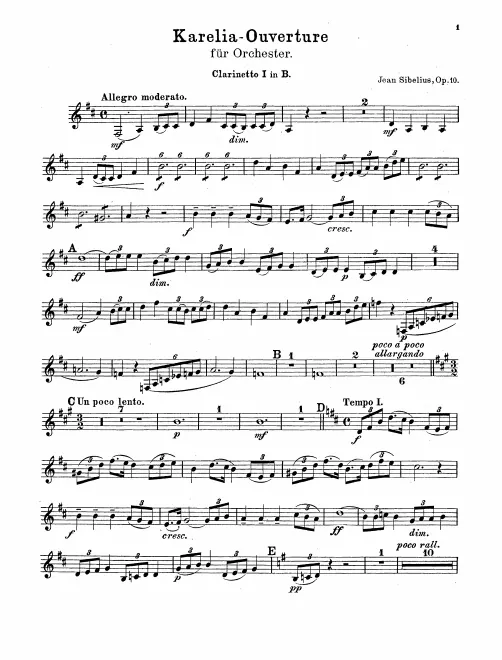 Clarinet 1, 2 (B♭)