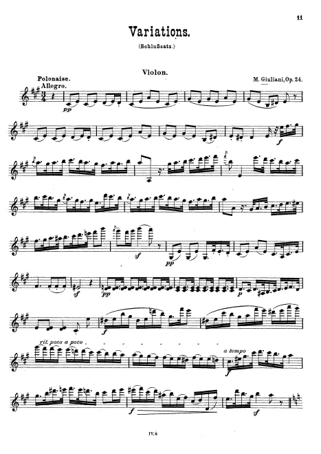 II. Polonaise (violin part)