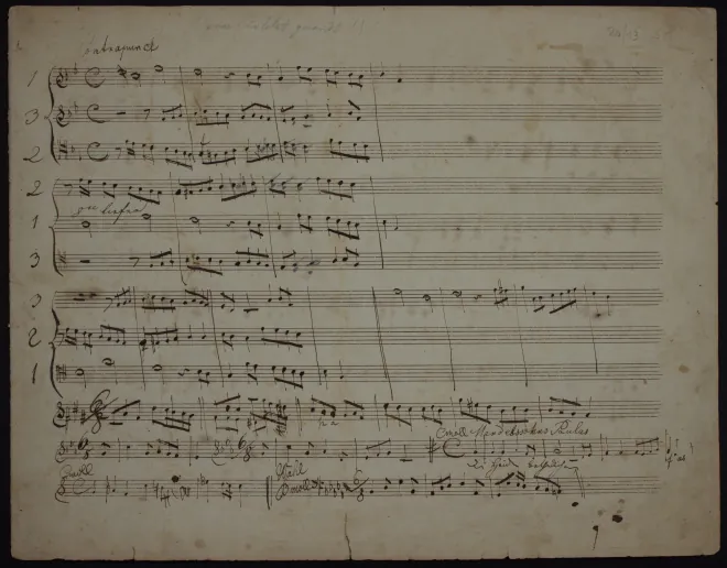 Short Score (preceded by counterpoint studies)