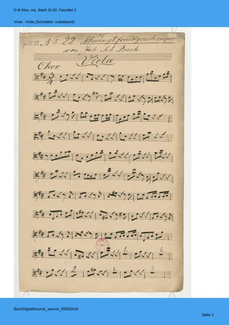 Incomplete Parts (Violas, Ob.1 and 2 of Movement 1)