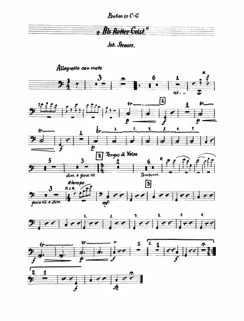 Timpani, Tambourine/Snare Drum
