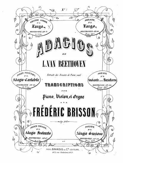 1. Largo de la grande sonate, Op.7 (Score only)